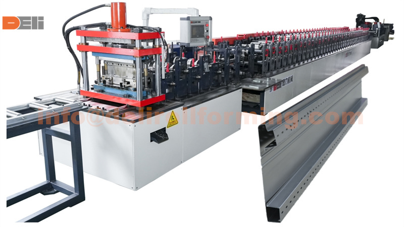 Storage Rack Shelf Side Panel Roll Forming Line Online Butt Welding